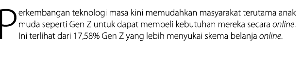 Perkembangan teknologi masa kini memudahkan masyarakat terutama anak muda seperti Gen Z untuk dapat membeli kebutuhan...
